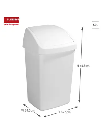 Delta - Prullenbak met swingdeksel - 50L