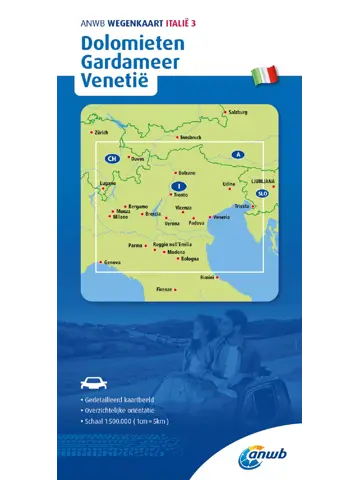 ANWB Wegenkaart Dolomieten, Gardameer, Venetie