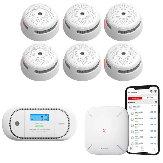 Link+ Pro bundel 6 Rookmelders, 1 CO-melder