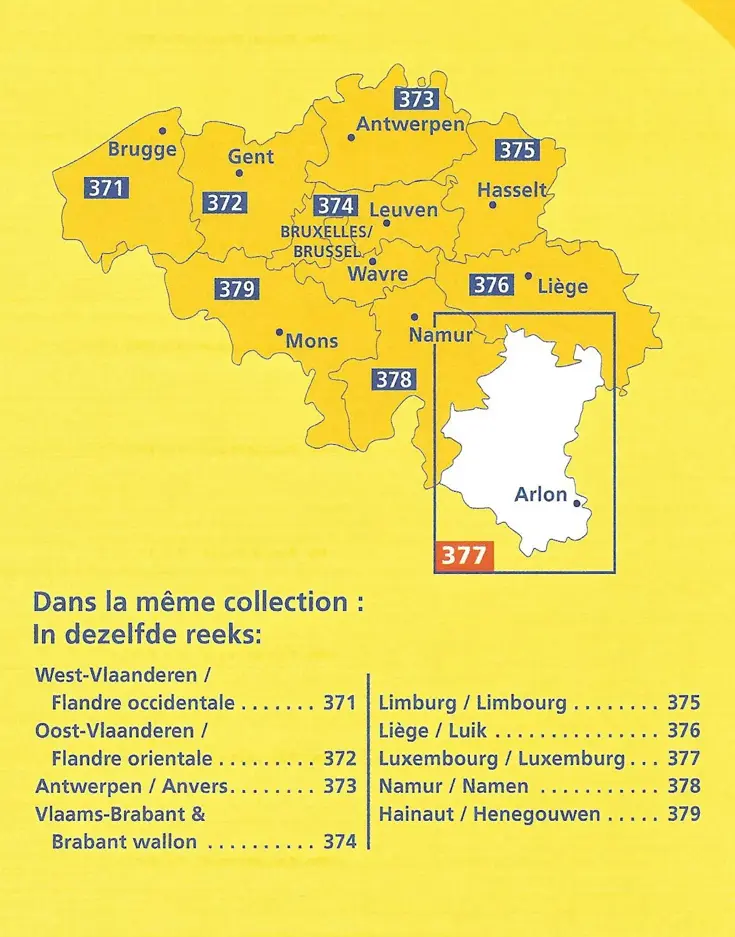 Wegenkaart Local 377 Provincie Luxemburg