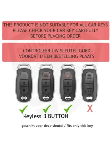 TPU Sleutelhoesje voor Nissan zwart D2