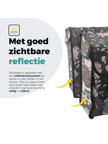 Voltano Dubbele Fietstas Floral Elegance