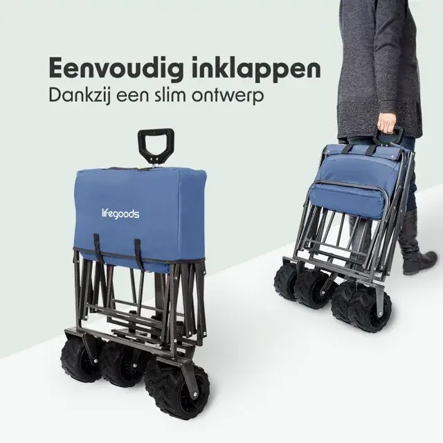 Bolderkar – 80KG – 94L – Blauw