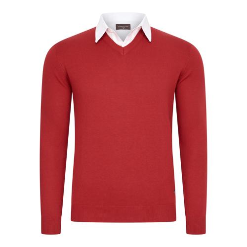 Heren Mock Pullover Cappuccino Italia