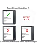 Ereader Hoesje - Luxe strap Case Kobo Libra 2