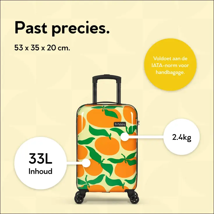Handbagage Koffer met print - 55cm