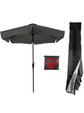 CUHOC Parasol Grijs 3m + Redlabel Parasolhoes
