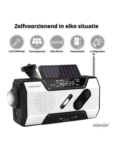 Noodradio® Solar Opwindbaar Met Batterijen