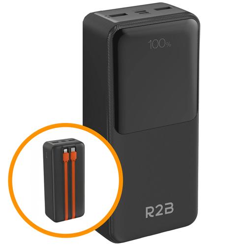 Powerbank 30000 mAh met Ingebouwde Kabels