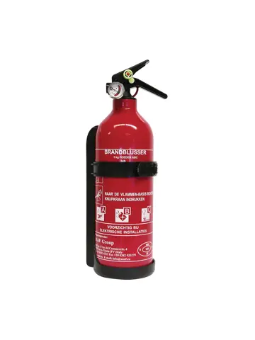 Poeder Brandblusser 1KG met Manometer A/B/C