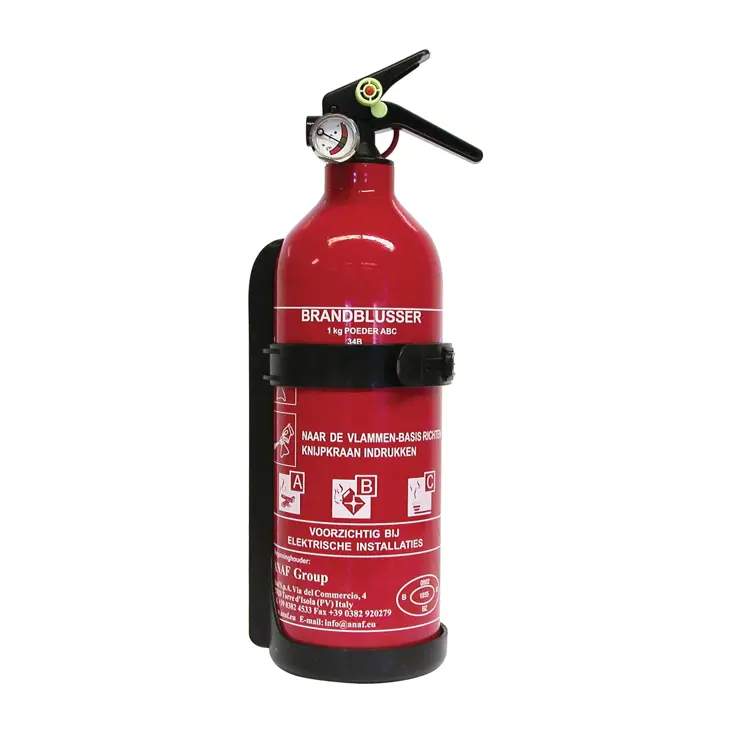 1KG poeder brandblusser met manometer EN3