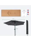 Parasol – 270 cm – Donkergrijs