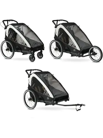 Luxe Fietskar V2 - 3-in-1 - Hardloopkinderwagen