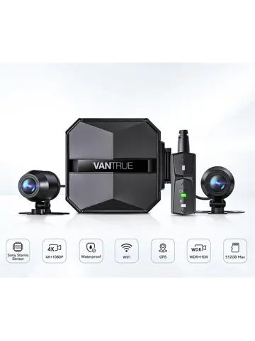 F1 4K Dual Wifi GPS Motor dashcam
