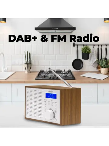 DAB46W DAB+/FM Radio Wekkerfunctie