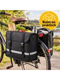 Dubbele fietstas van tarpaulin