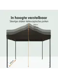Partytent met Zijwanden – 3x3 m – Antraciet