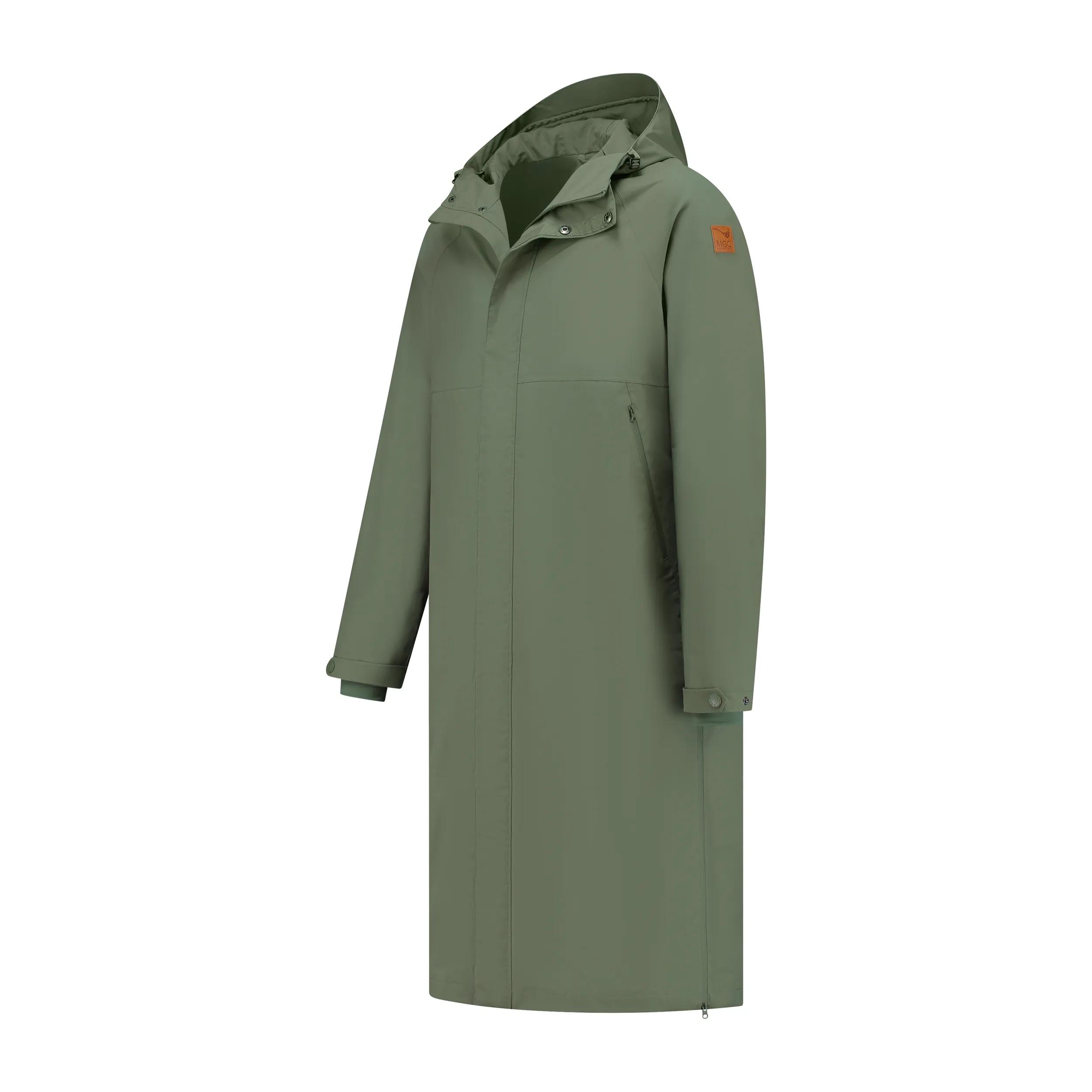 Mannen Jassen en Jassen Uitverkoop Klaring Outdoor Wind en regen bescherming Regenjas Dames Lente Trenchcoat Lange Trenchcoats voor Wandelen Camping Lichtgewicht Sneldrogende Rits Wi, Kaki, XL