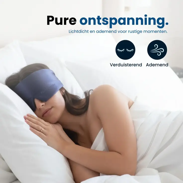 Zijden Slaapmasker - Donkerblauw - PurelyGoods