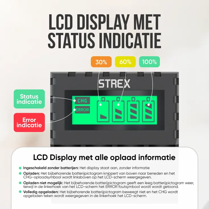 Batterijoplader USB - 4x AA/AAA