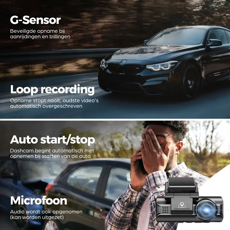 M770 Pro 2CH 4K Wifi GPS 64gb dashcam