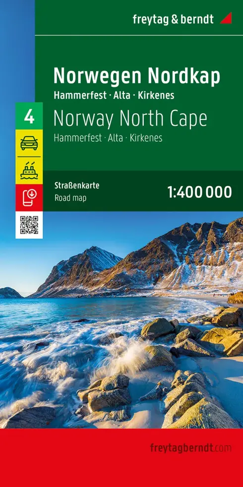 Wegenkaart Noorwegen 4 Noordkaap