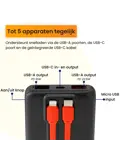 Powerbank 10000 mAh met Ingebouwde Kabels