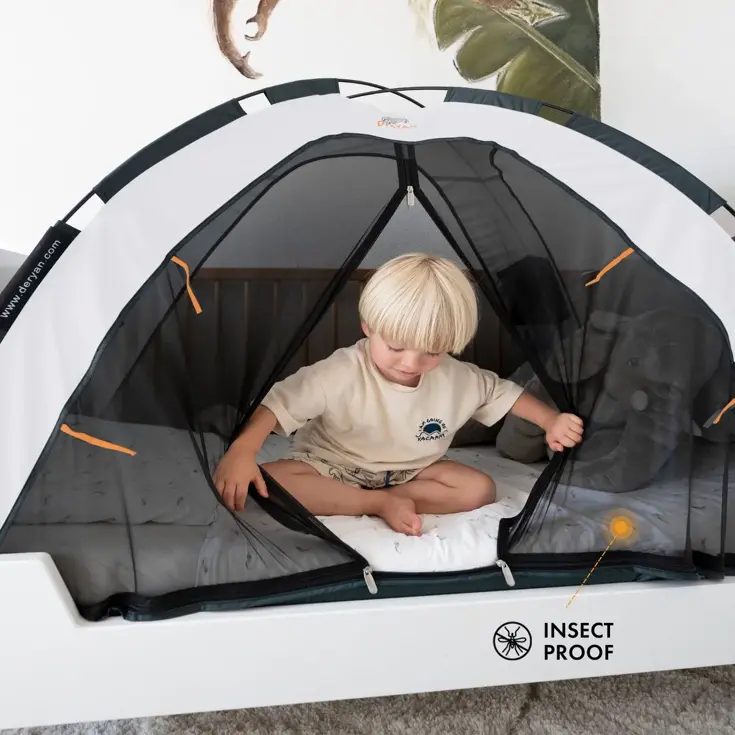 Bedtent Klamboe - 200x90cm - Muggennet - 1mm gaas