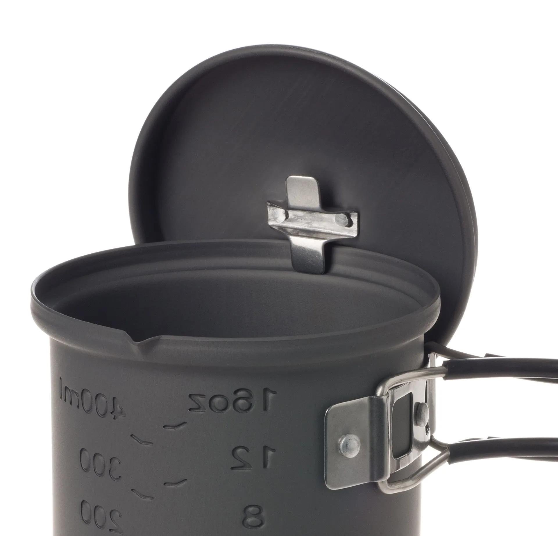 Esbit Solid Fuel kookset met 1,1L aluminium pan en brander