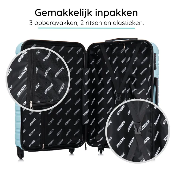 Reiskoffer M ABS 74L met TSA-slot en 360° wielen