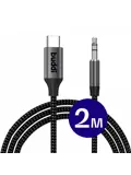 Flex USB-C naar 3.5mm Aux Audiokabel 2M