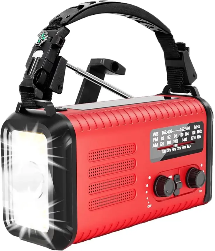 NoodRadio Solar Opwindbaar - FM/AM - 20.000mAh
