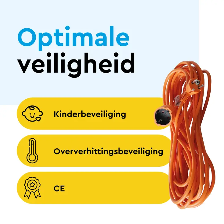 Verlengsnoer 5 m met randaarde voor binnen