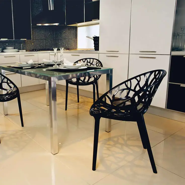 Crystal 2st. zwarte Stoel Garden Impressions