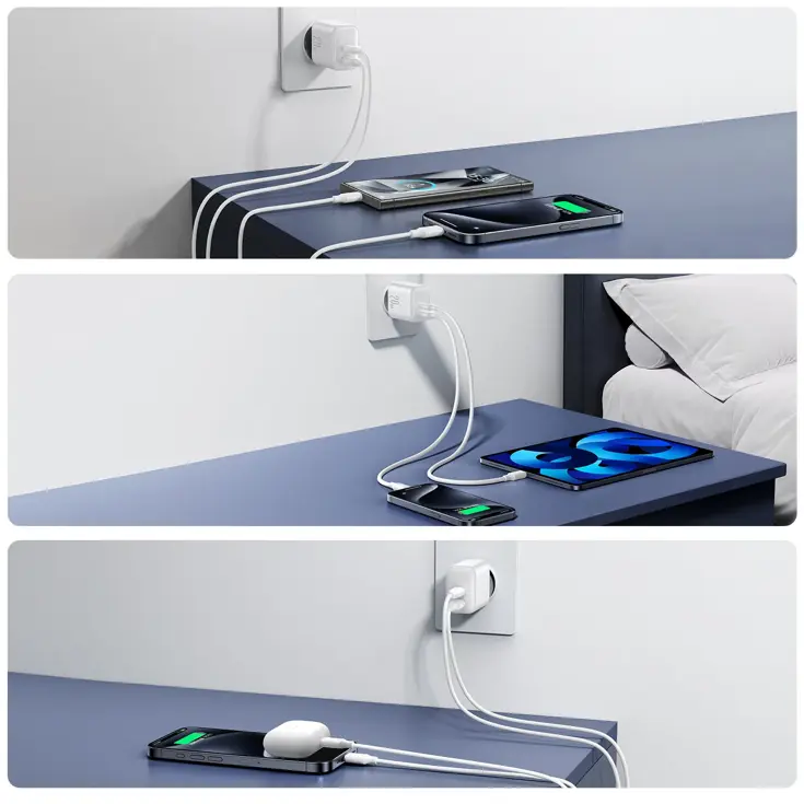 2-Poort Adapter USB-C - Wit