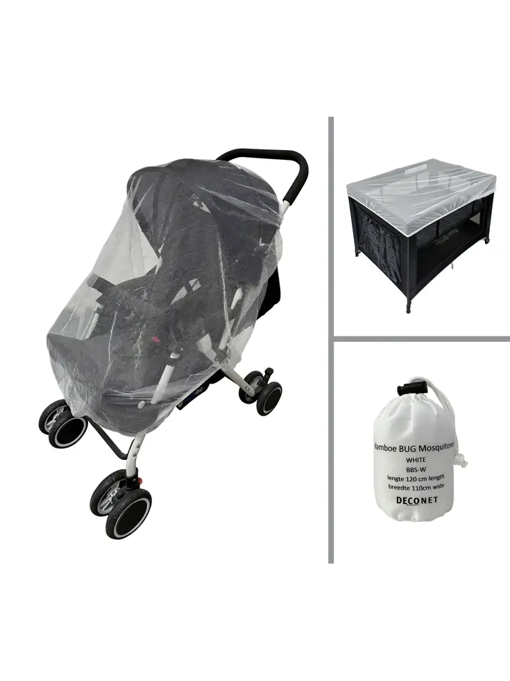 Klamboe voor Buggy en campingbedje