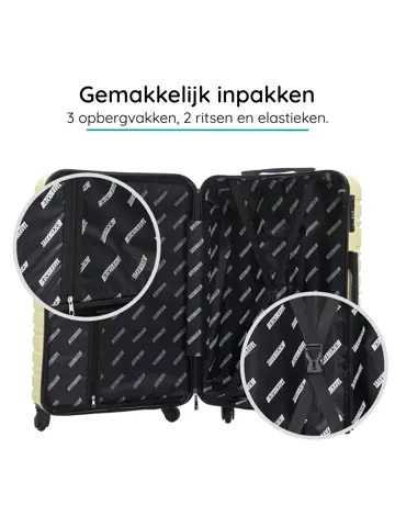 Reiskoffer M ABS 74L met TSA-slot en 360° wielen