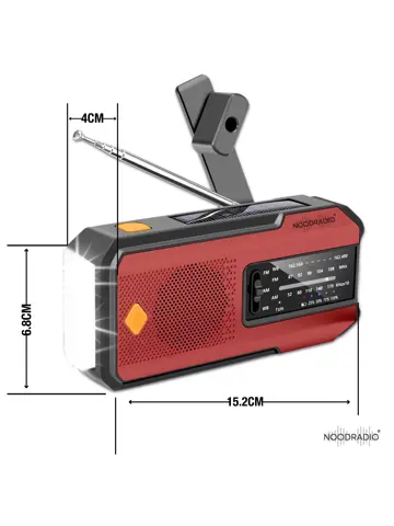Noodradio Solar Powerbank Opwindbaar