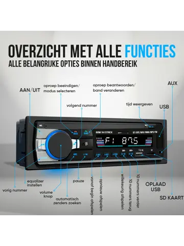 Autoradio met Bluetooth - 1DIN