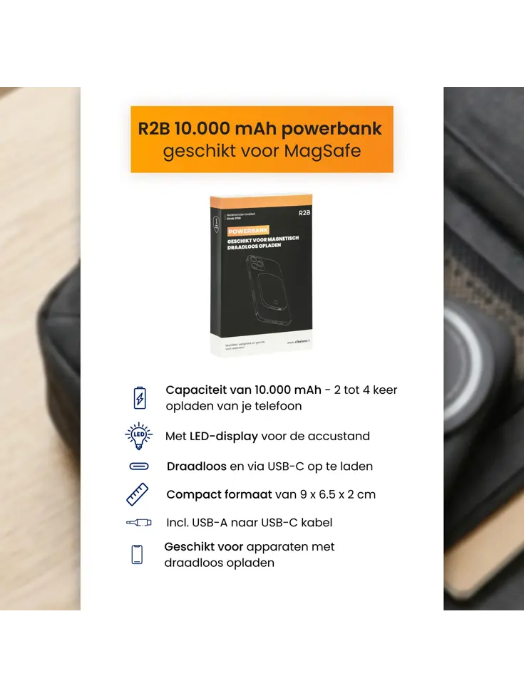 MagSafe Powerbank 10000 mAh - Voor iPhone