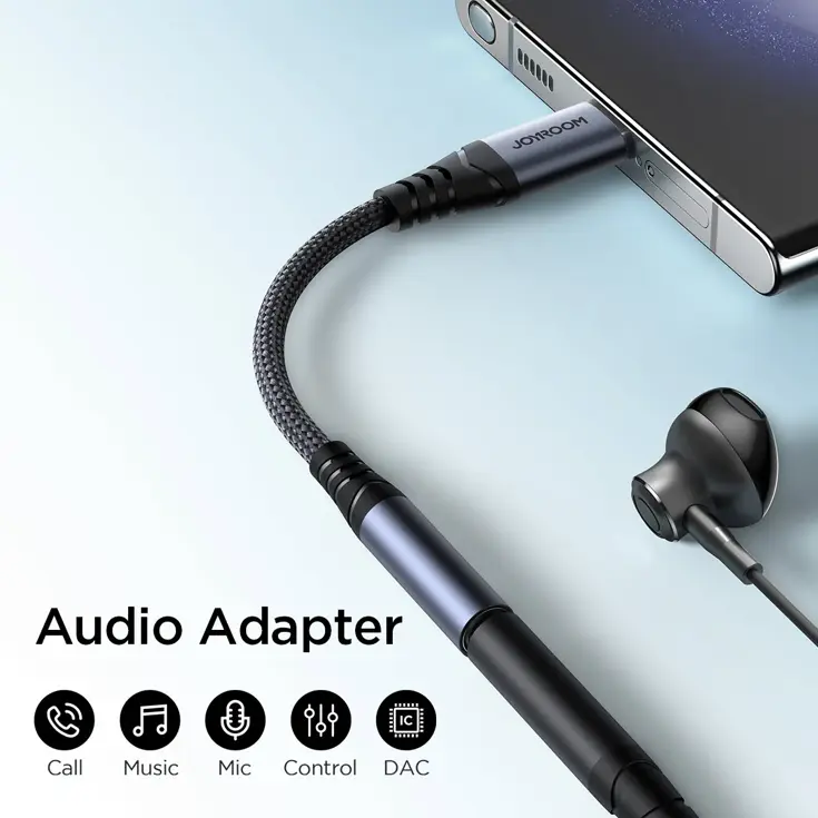 Audio adapter USB-C - Zwart - Joyroom