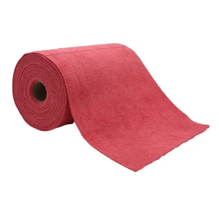 Poetsdoek op rol 75stuks Rood
