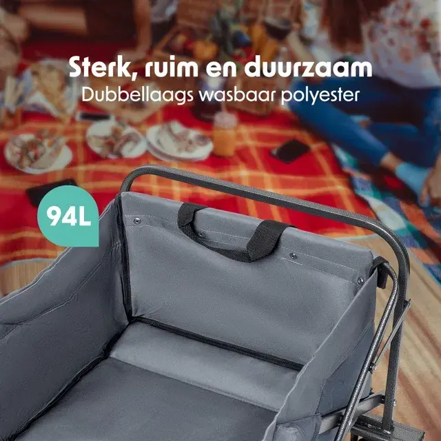 Bolderkar – 80KG – 94L – Grijs
