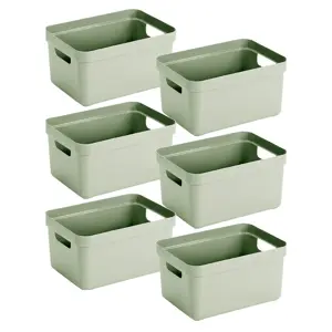 Sigma home - Opbergbox - 13L groen - 6-delig