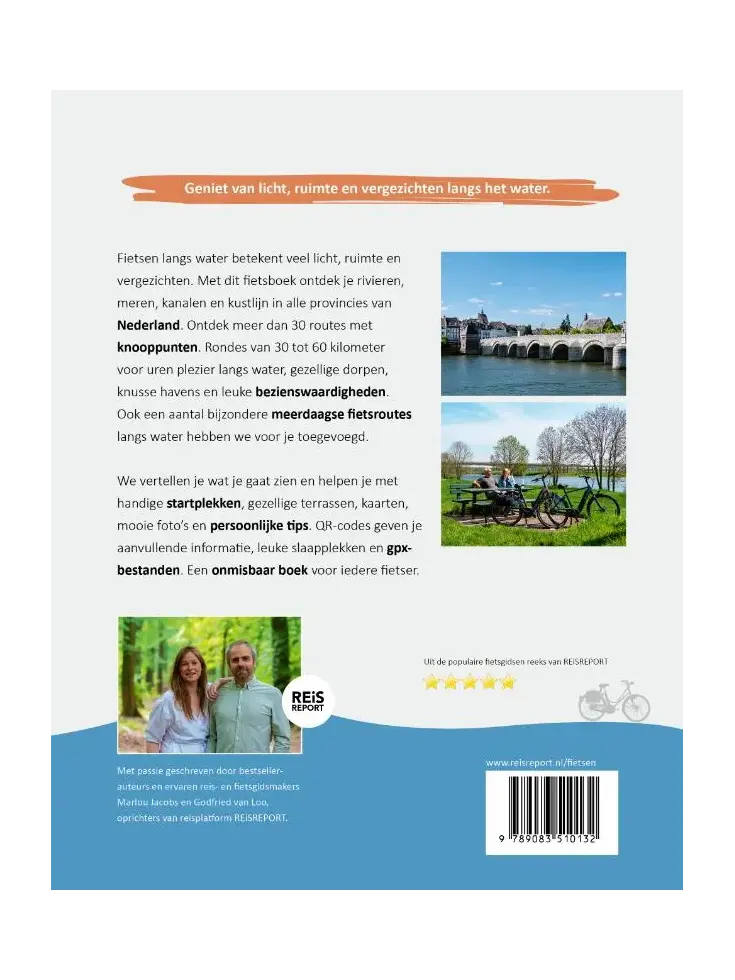 Fietsen langs het water in Nederland