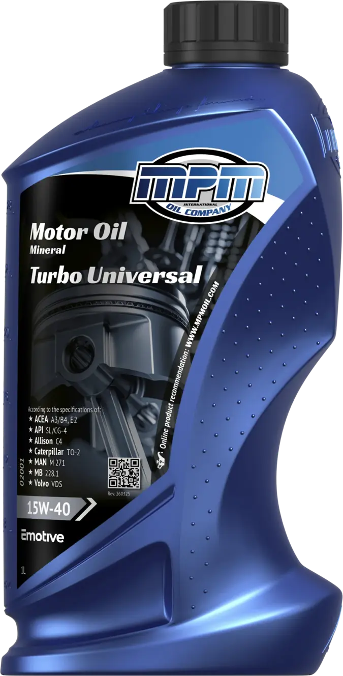 motorolie 15w40  turbo universeel mineraal |