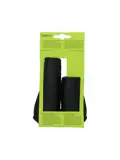 Ergonomische leren handvatten 135/92mm zwart