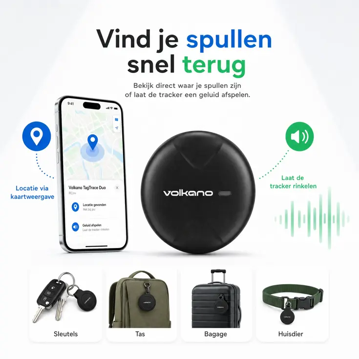 TagTrace Duo Bluetooth Tracker 3 Stuks