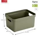 Sigma home - Opbergbox - 5L groen - 6-delig