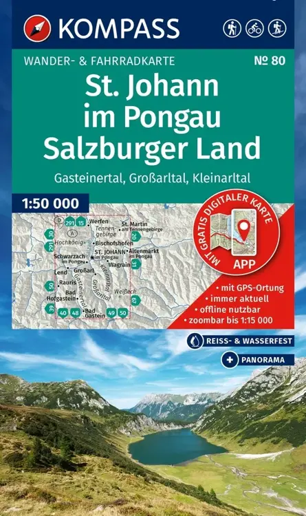 Wandelkaart WK80 St. Johann Salzburger Land